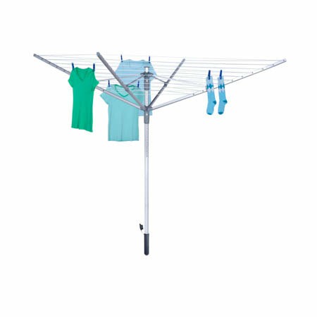 Aluminum 192 Ft Outdoor Umbrella Drying Rack Clothesline Drying