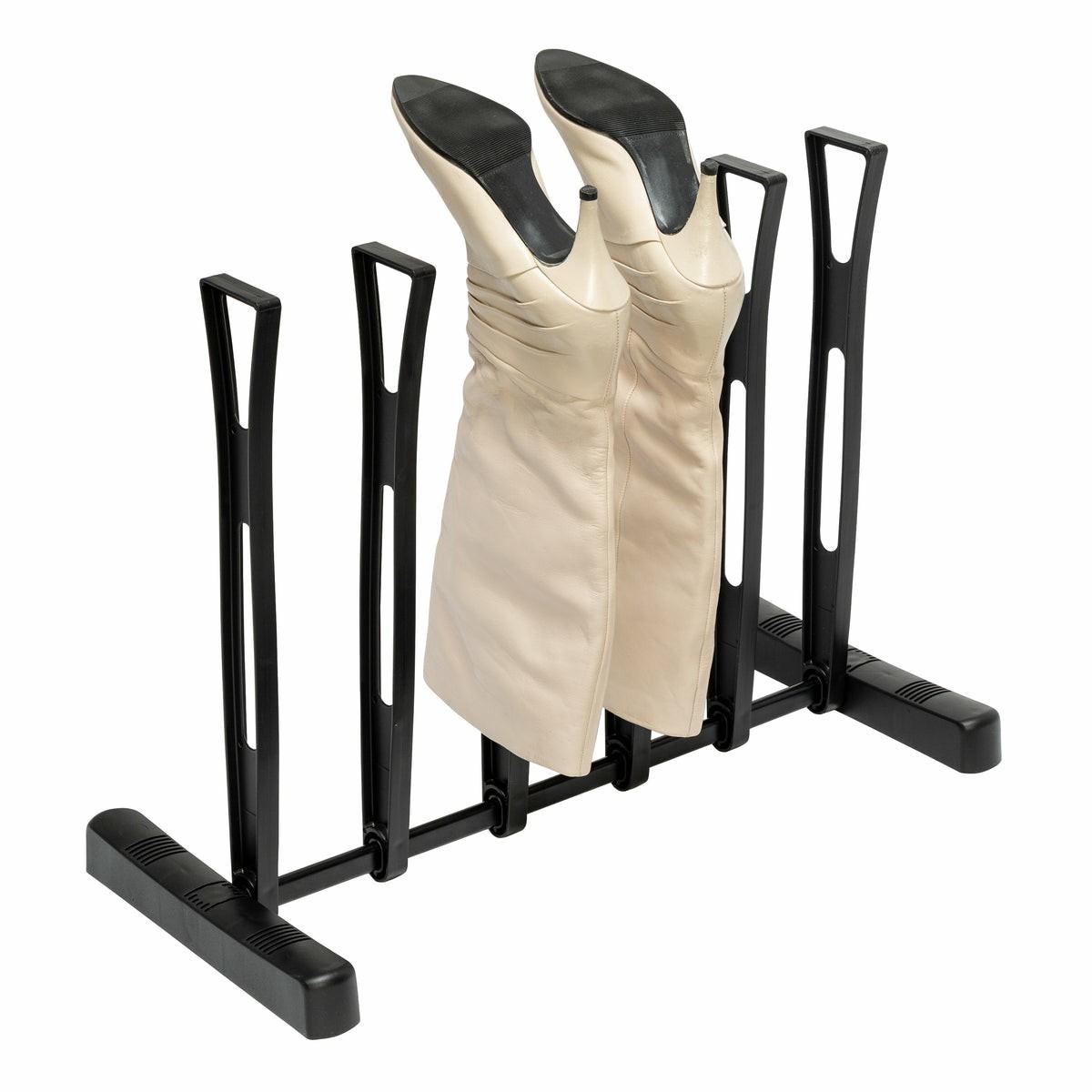 Black 3-Pair Boot Storage And Drying Rack Closet