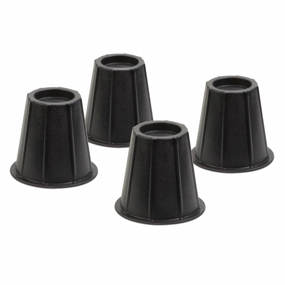 Black 6-Inch Round Bed Risers (Set Of 4) Bed Risers