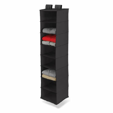 Black 8-Shelf Hanging Closet Organizer Closet