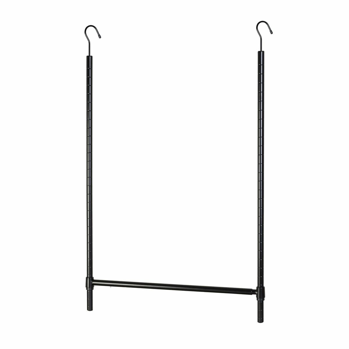 Black Hanging Closet Rod For Clothes Hanging Hangers