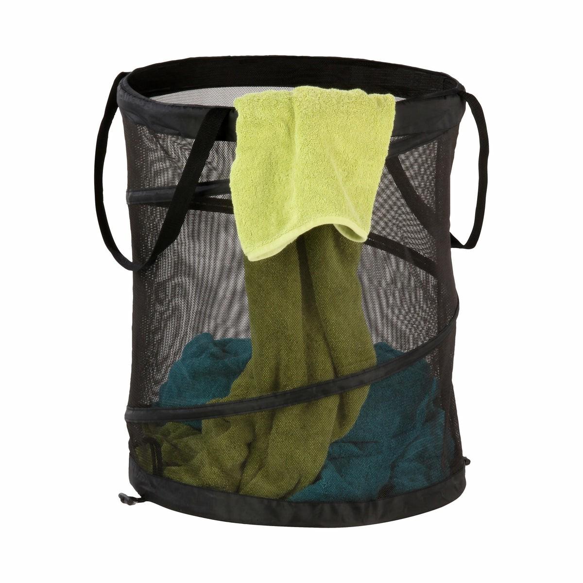 Black Mesh Folding Pop-Up Hamper Hampers & Sorters