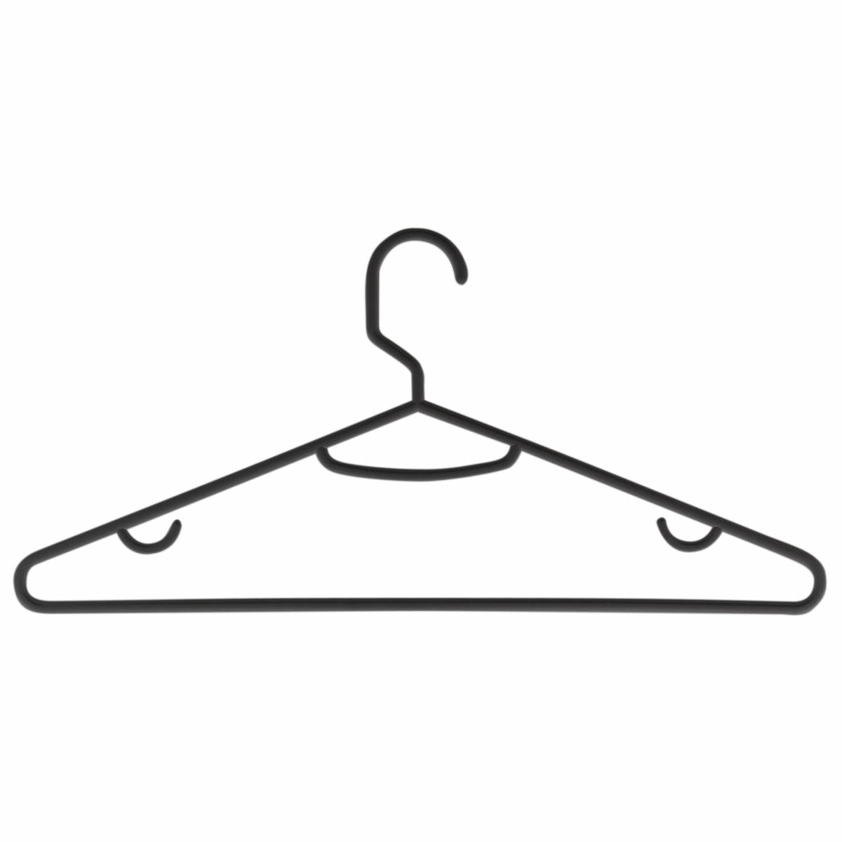 Black Plastic Recycled Hangers Hangers