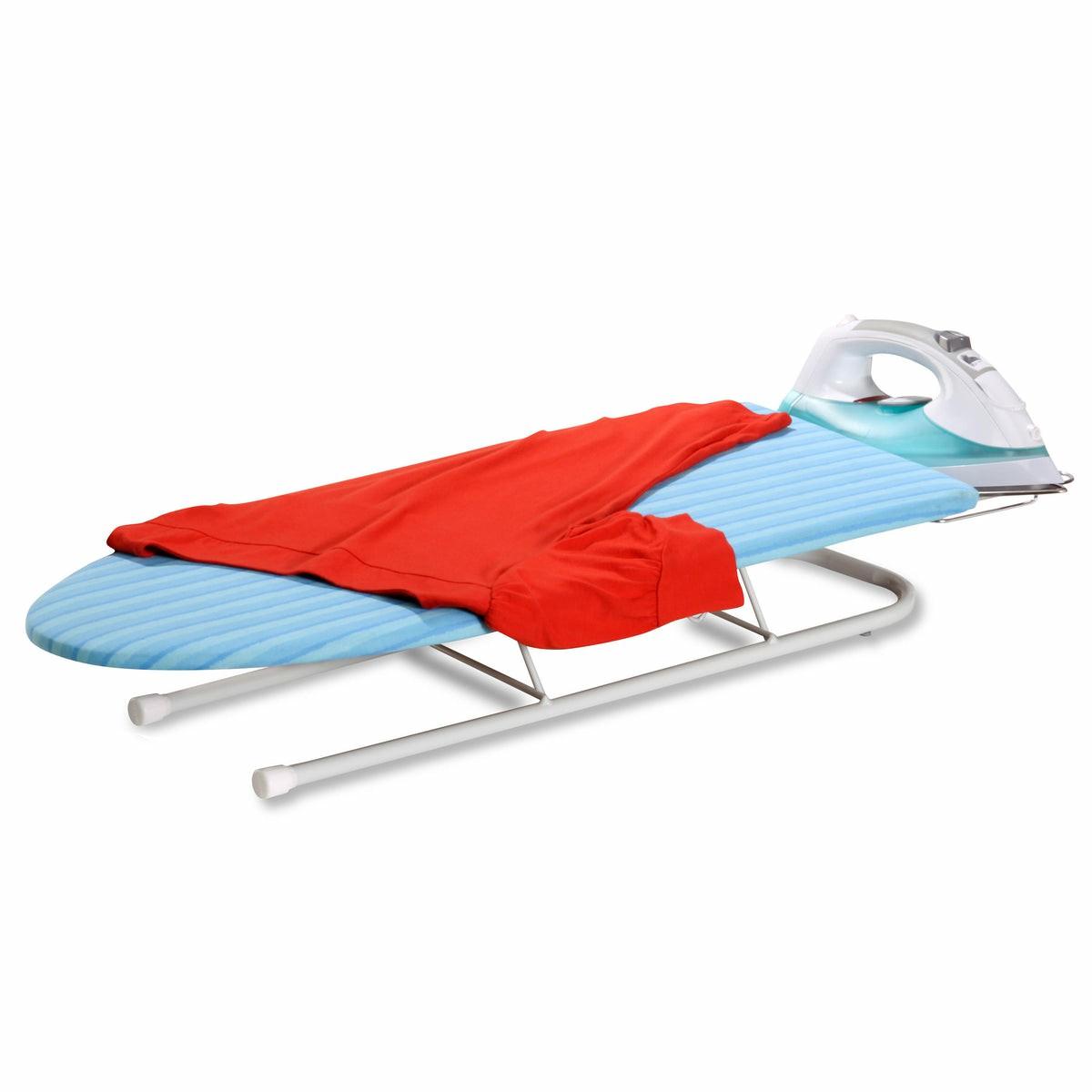 Blue Small Tabletop Ironing Board With Iron Rest Ironing Boards & Covers