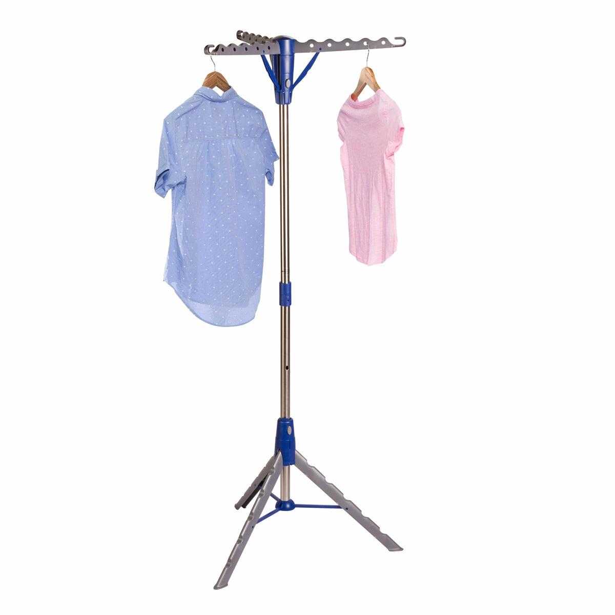 Blue/Chrome 64″ High Tripod Drying Rack Drying Racks