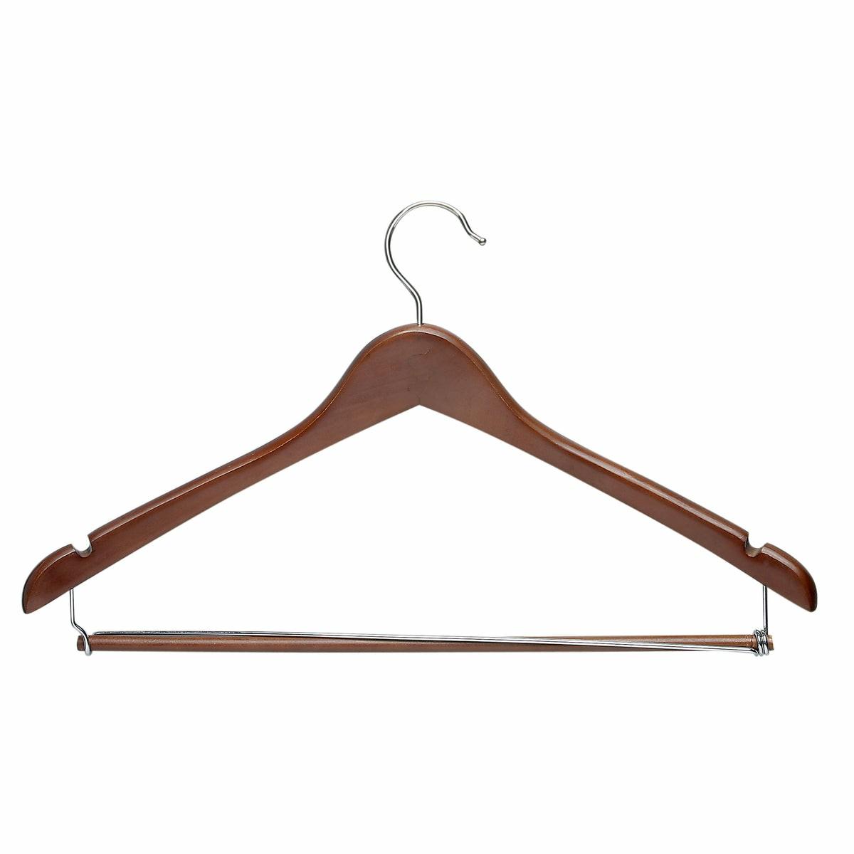 Cherry Finish Wood Swivel Non-Slip Suit Hangers (6-Pack) Hangers