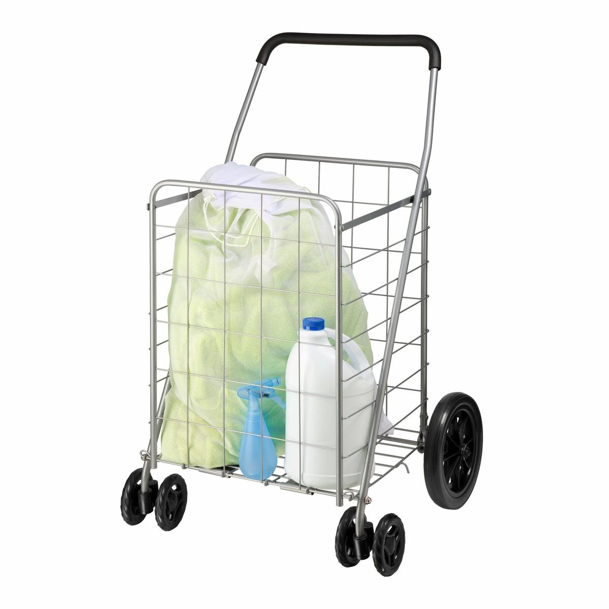 Chrome 4-Wheel Folding Utility Cart Carts