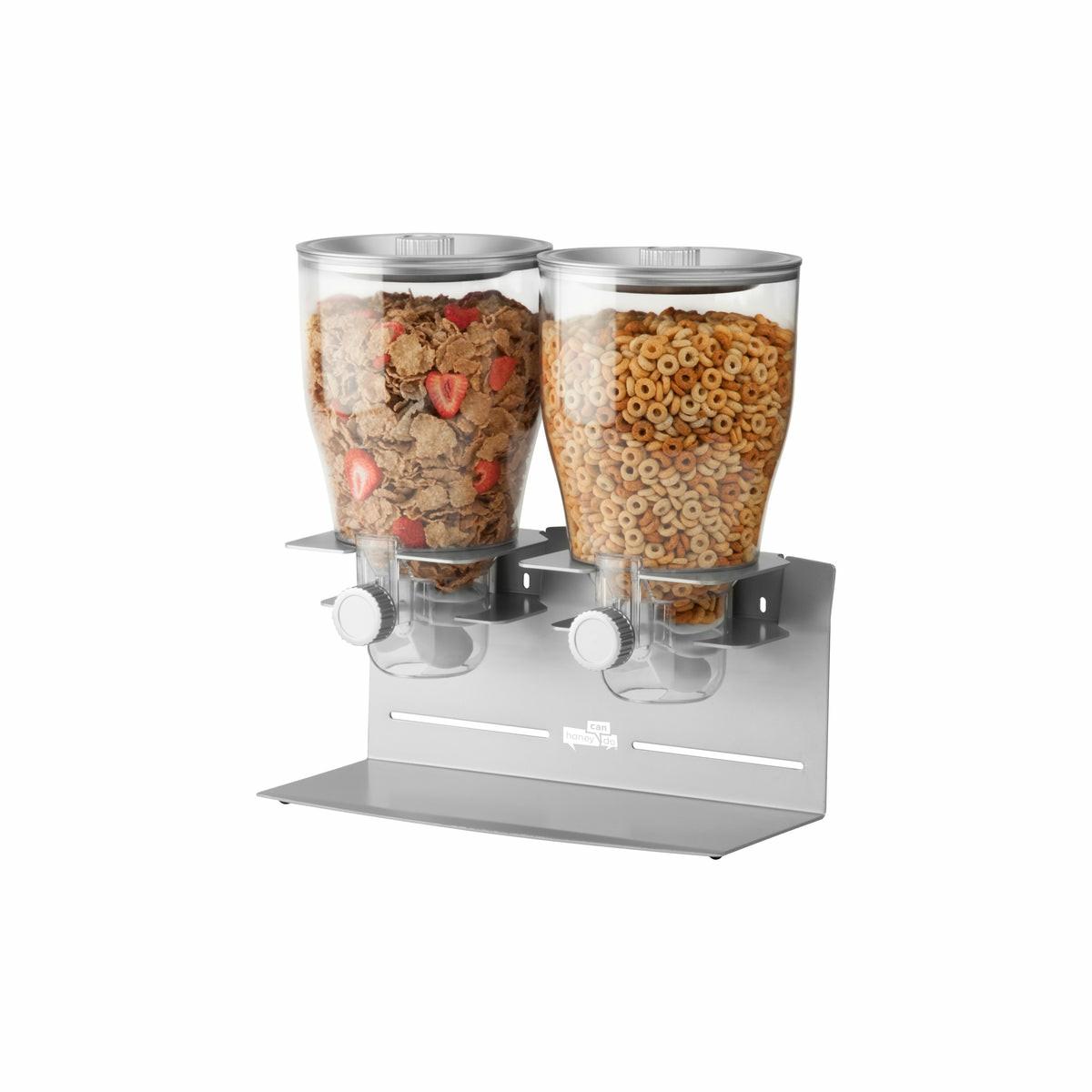 Chrome Double Commercial Cereal Dispenser Food Dispensers