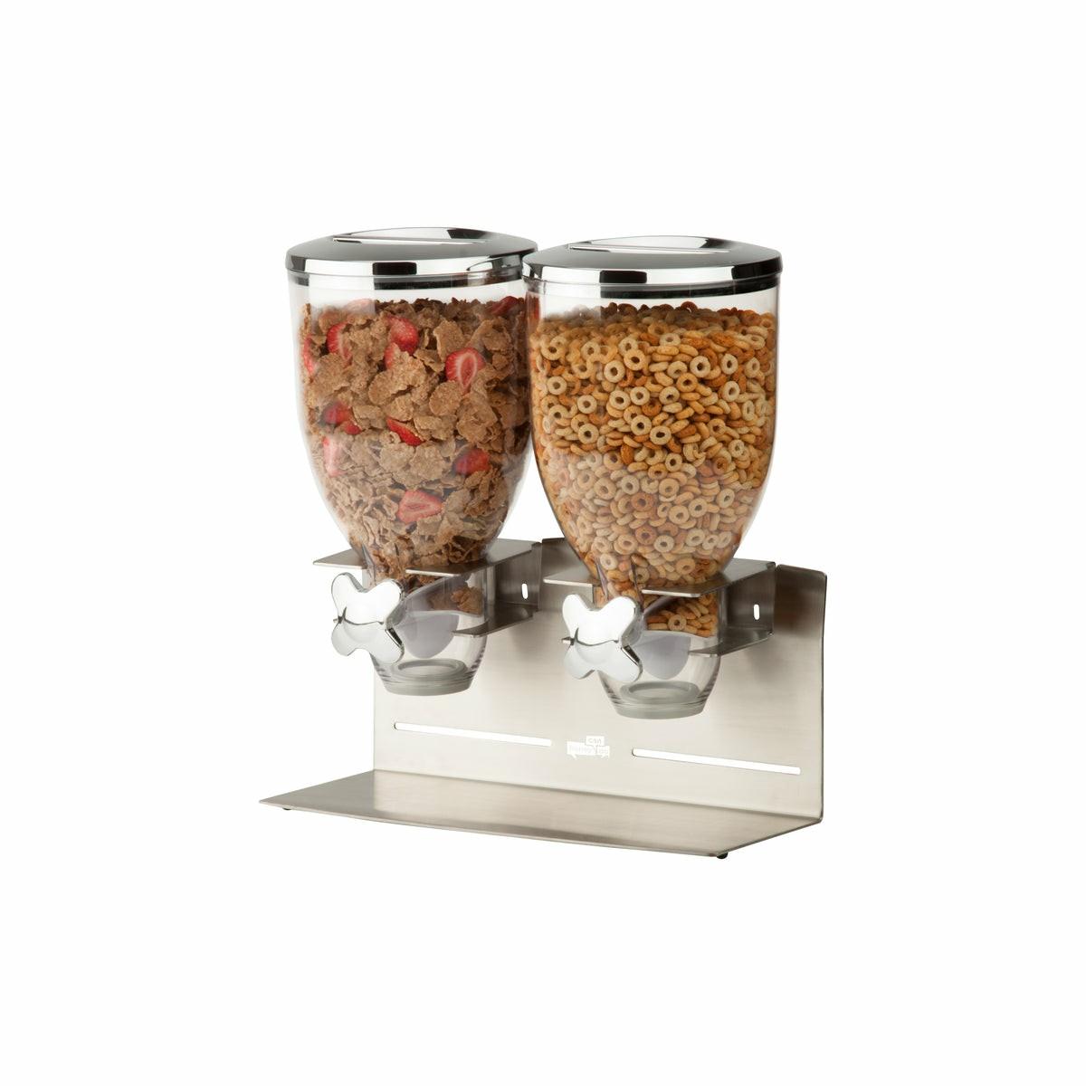 Chrome/Silver Double Commercial Cereal Dispenser Food Dispensers