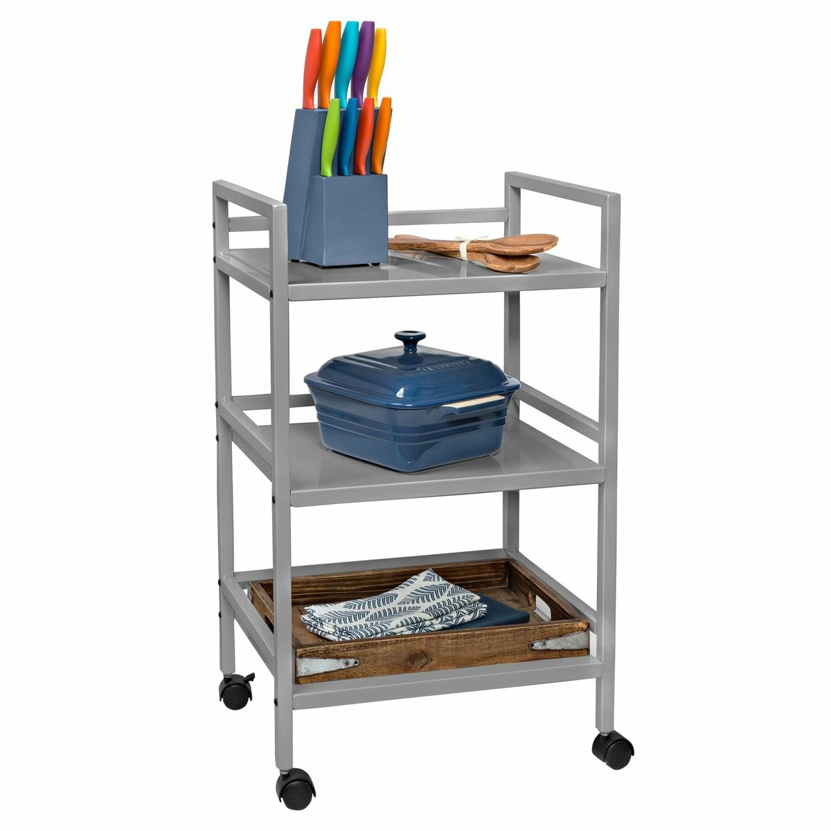 Gray Metal Multi-Purpose Cart Carts