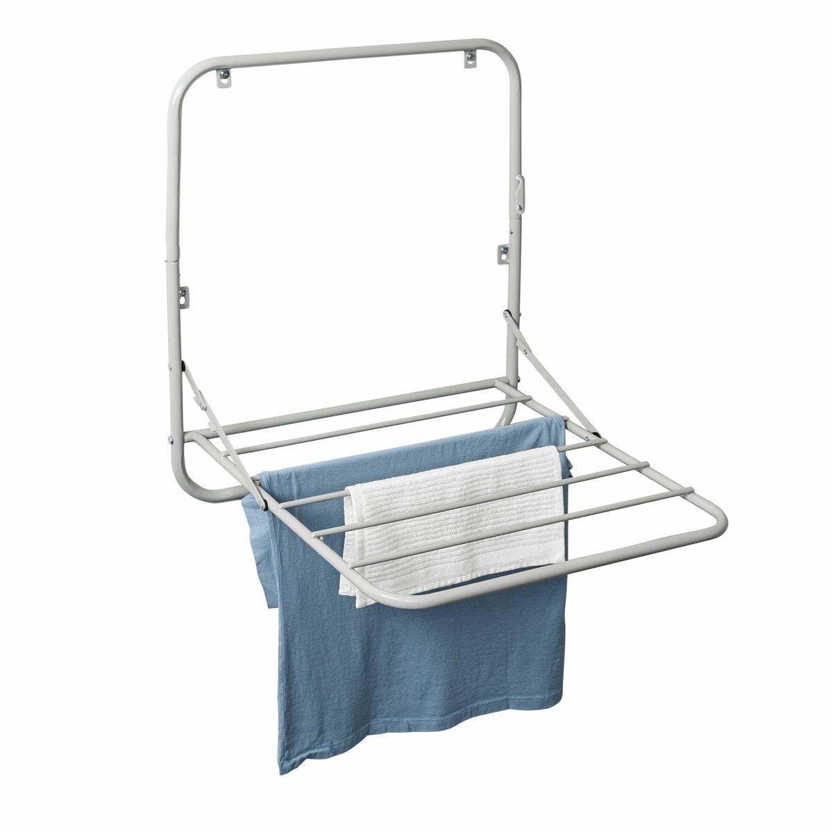 Gray Over-The-Door Or Wall Mount Folding Drying Rack Drying Racks