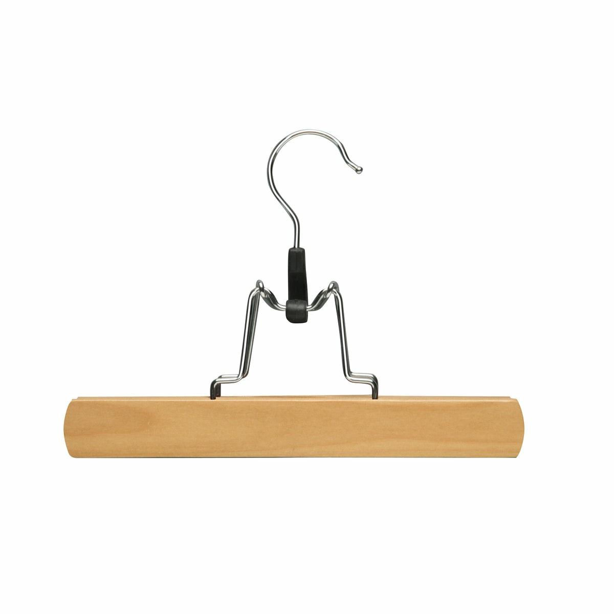 Maple Finish Wood Pant Clamp Hangers (16-Pack) Hangers