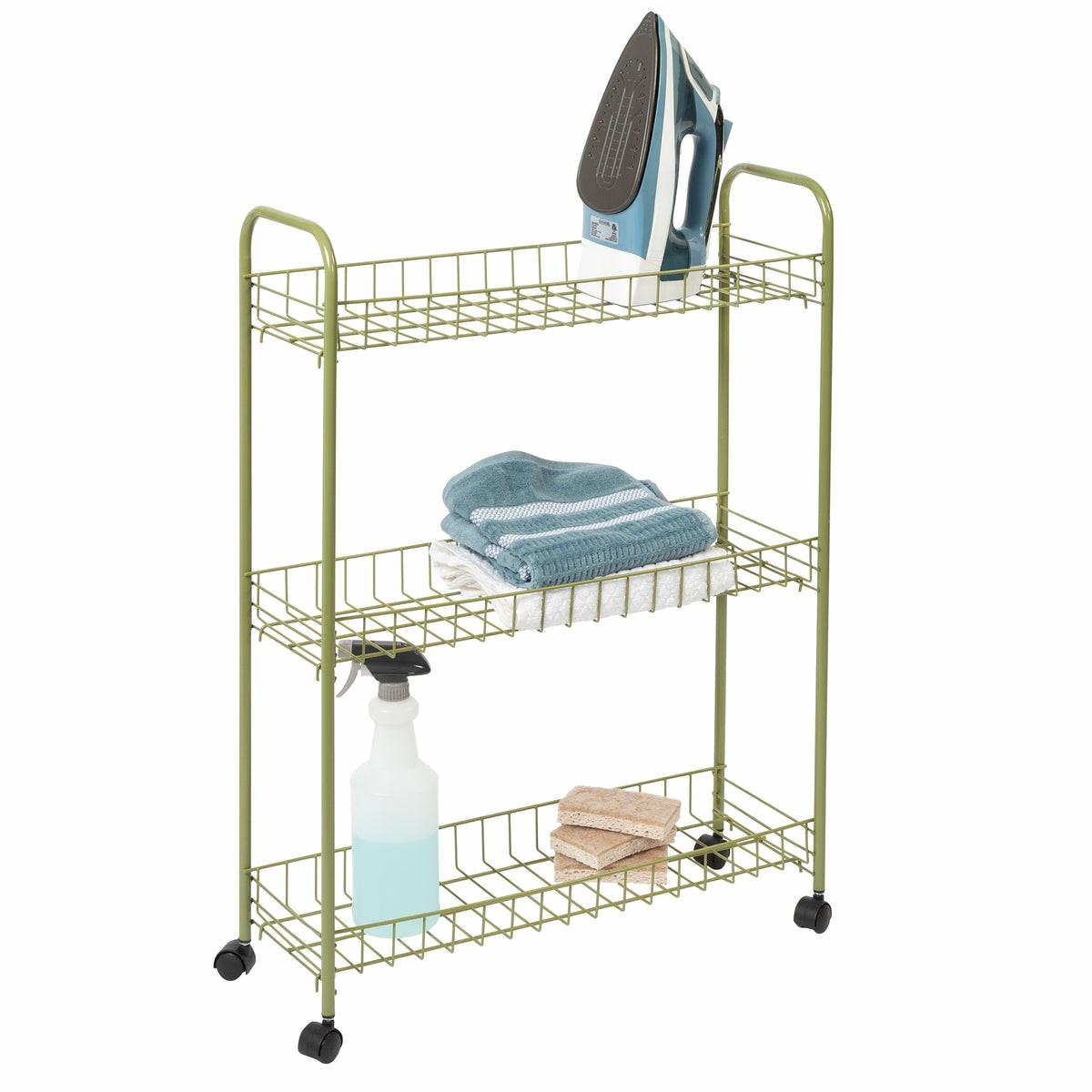 Olive 3-Tier Rolling Utility Cart Carts