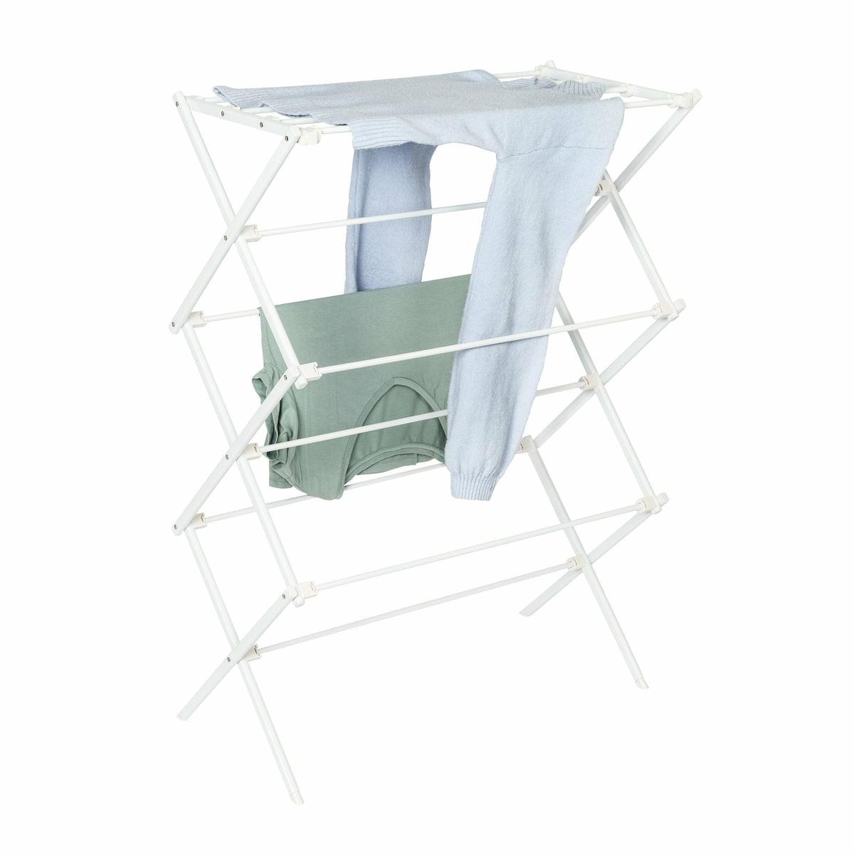 White 3-Tier Folding Clothes Drying Rack Drying Racks