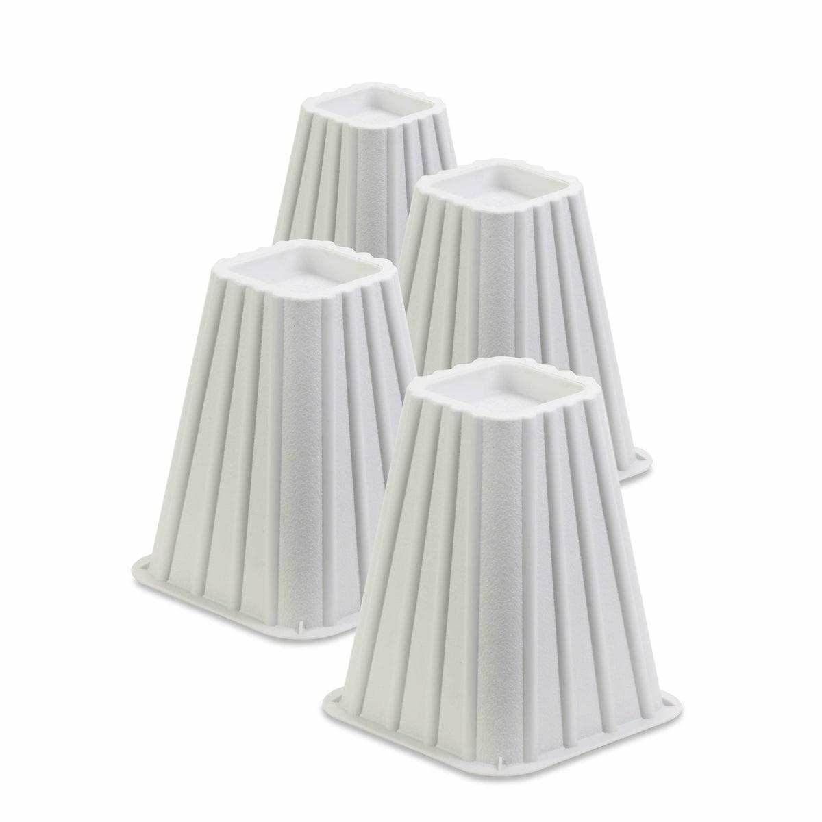 White 8-Inch Square Bed Risers (Set Of 4) Bed Risers