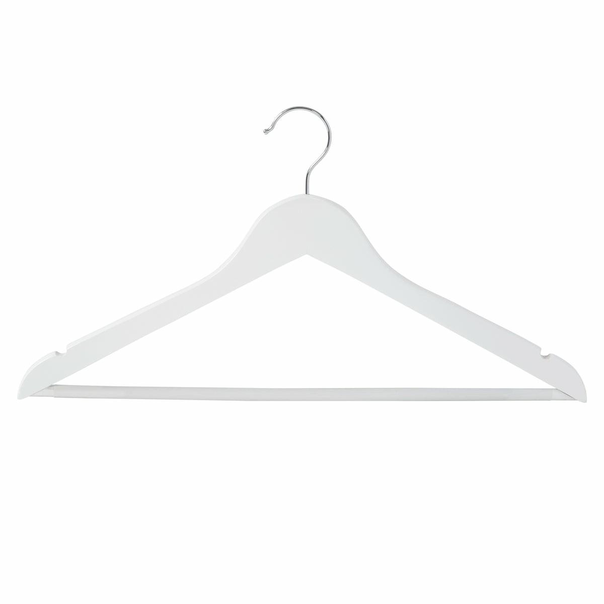 White Non-Slip Swivel Hook Wood Hangers (24-Pack) Hangers