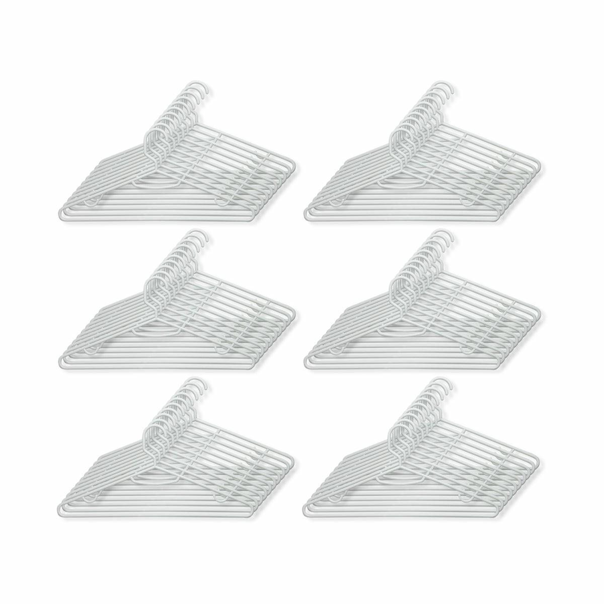 White Recycled Plastic Hangers With Hooks (60-Pack) Hangers