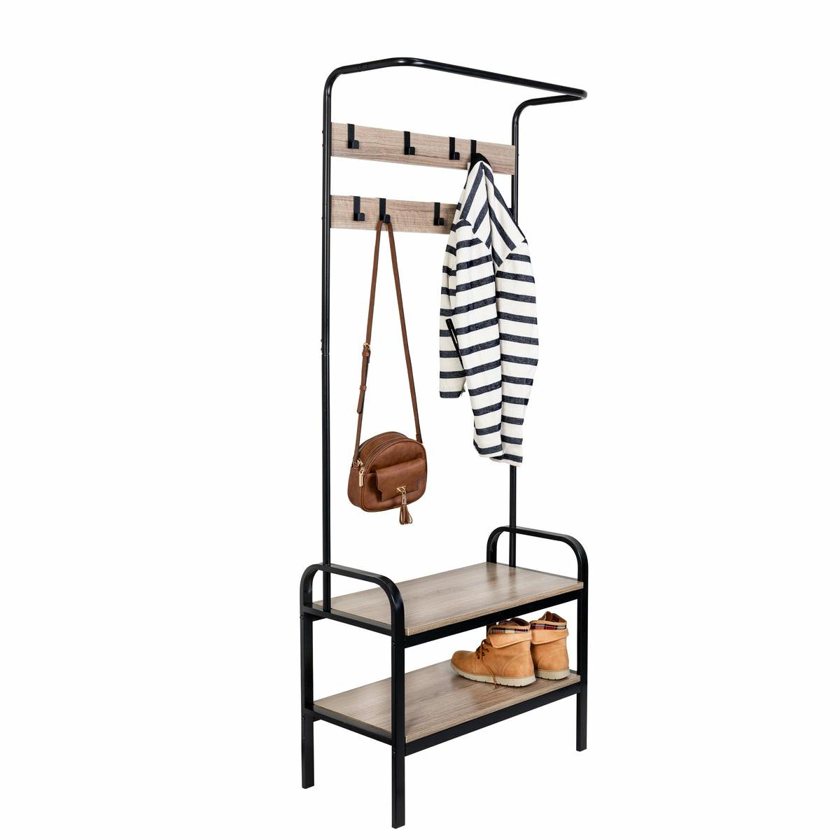 Willow Gray Entryway Hall Tree With Shoe Storage Entryway Furniture