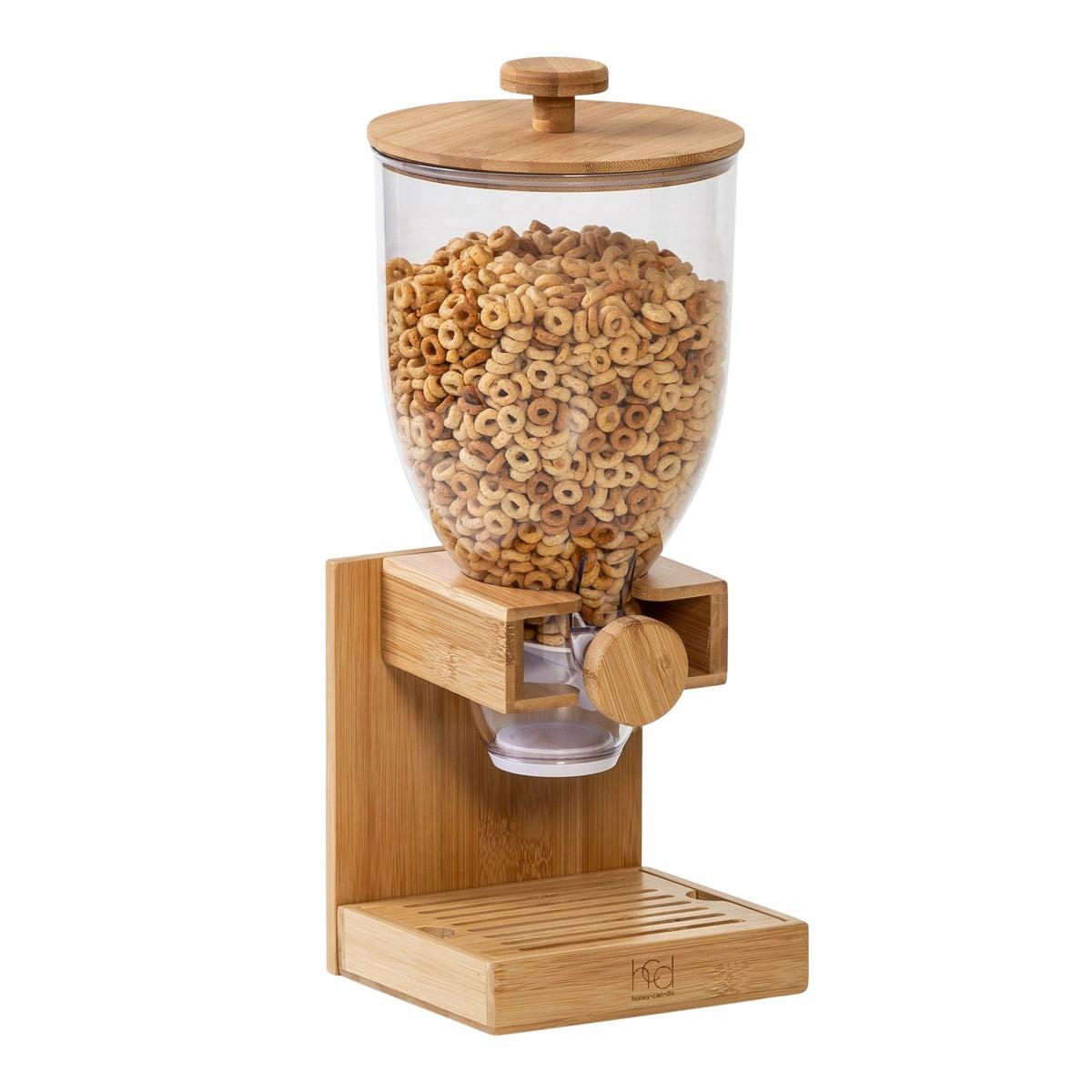 Natural Bamboo Single Cereal Dispenser Food Dispensers