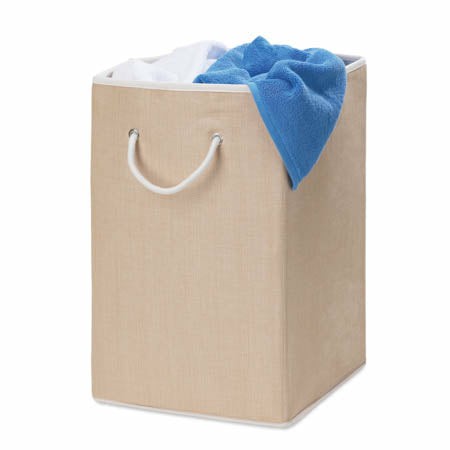 Natural Resin Square Laundry Hamper With Handles Hampers & Sorters