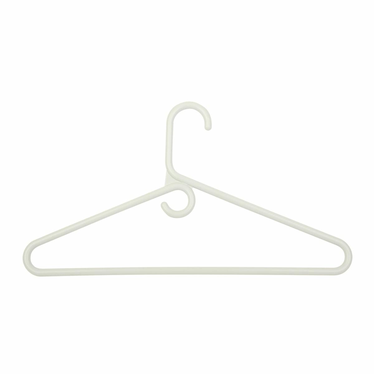 White Plastic Heavy-Duty Shirt Hangers (18-Pack) Hangers